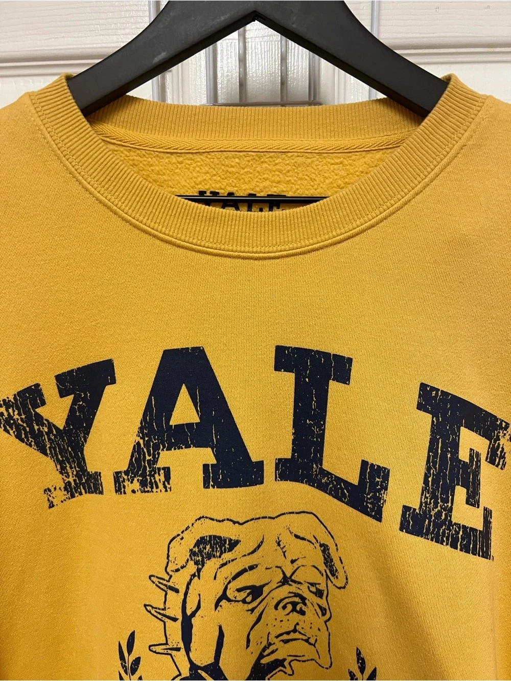 Yale University Men's Mustard Crewneck Sweatshirt